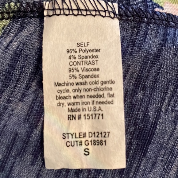 Le Lis Navy Faux Wrap Maxi Sundress - Picture 6 of 6